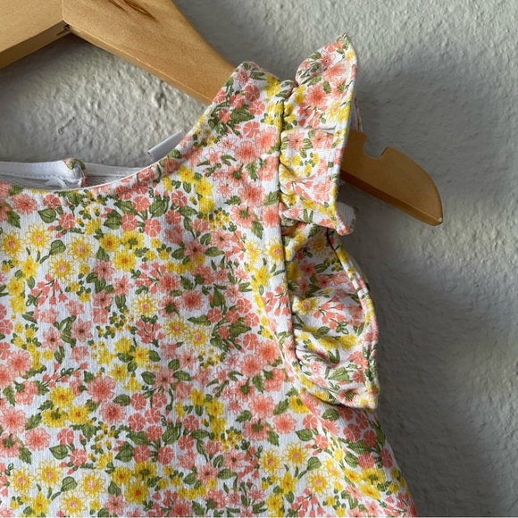 Janie and Jack Floral Top Girls Toddler 3 Ruffle Sleeve - Picture 4 of 9